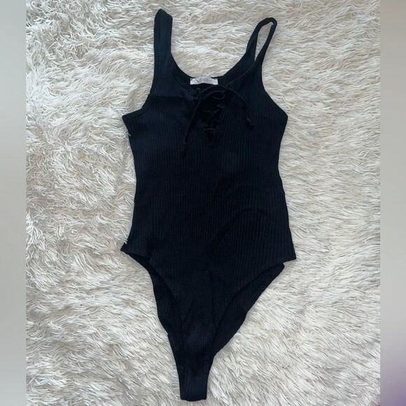 Zara Lace Up Bodysuit​ - Picture 1 of 5